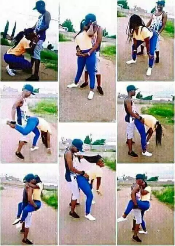 Na Wa Ooo!! See This S3x Position Pre-Wedding Photos That Has Got People Talking